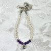 cultured pearls with amethyst and puppy dog charm bracelet for a child.