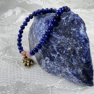 Lapis Lazuli Puppy Charm Bracelet