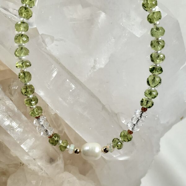 20250713_101544 Pearl and Peridot Bracelet