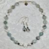 Aquamarine Pebbles Feeling Rosie Necklace and Earring Set