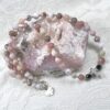 Peruvian Pink Opal Cross Pendant Necklace