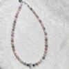 Peruvian Pink Opal Cross Pendant Necklace