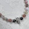 Peruvian Pink Opal Cross Pendant Necklace