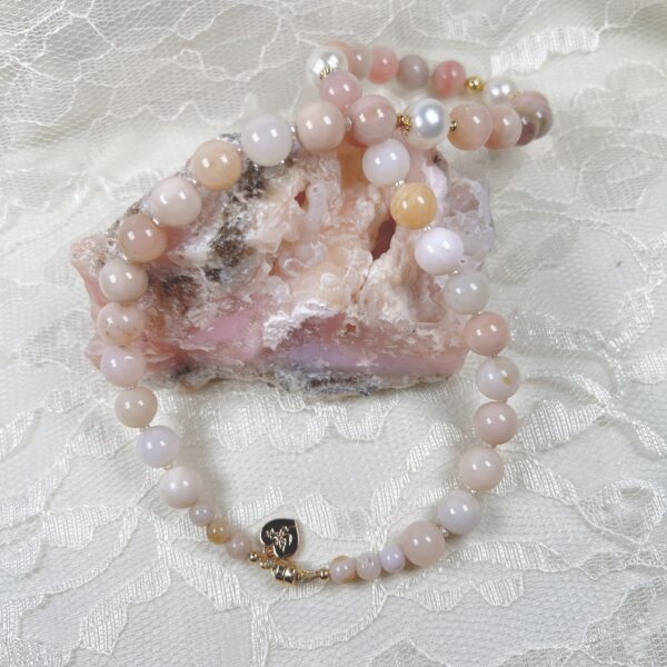 Pink Opal Bubble Gum Necklace
