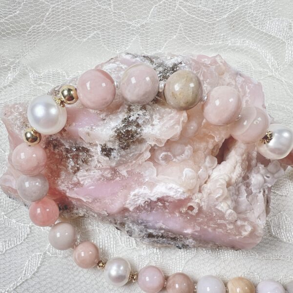 Pink Opal Bubble Gum Necklace