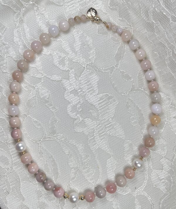 Pink Opal Bubble Gum Necklace