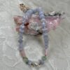Blue Lace Agate Pearl Focal Choker Necklace