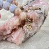 Blue Lace Agate Pearl Focal Choker Necklace