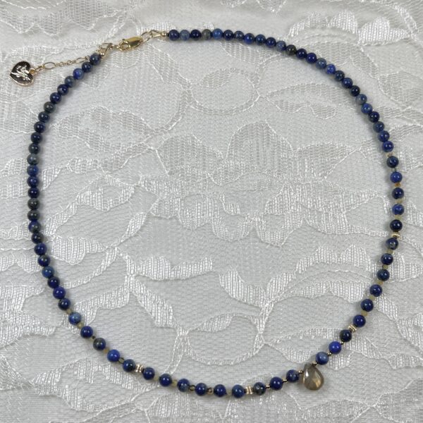 IMG_6255 Golden Labradorite Drop Sodalite Necklace