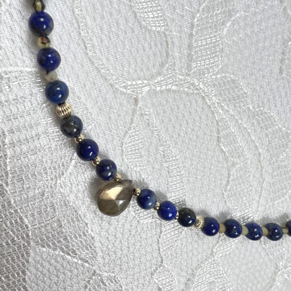 Labradorite Drop with Sodalite Necklace Labradorite Drop with Sodalite Necklace