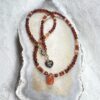 Carnelian Drop and Fire Opal Necklace