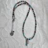 Tourmaline Blade In Herkimer Diamond Focal Necklace