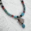 Tourmaline Blade In Herkimer Diamond Focal Necklace