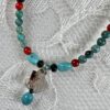 Tourmaline Blade In Herkimer Diamond Focal Necklace