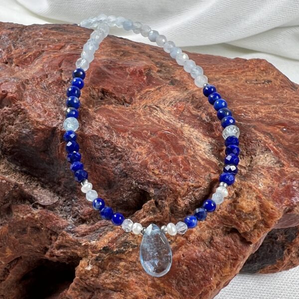IMG_6873 Aquamarine Blue Drop Dainty Necklace