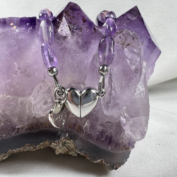 IMG_6907 Modern Puffed Amethyst Heart Nugget Necklace