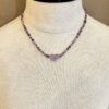 Modern Puffed Amethyst Heart Nugget Necklace