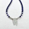 Mossy Aquamarine Blade and Lapis Lazuli Necklace