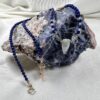 Mossy Aquamarine Blade and Lapis Lazuli Necklace