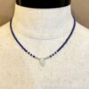 Mossy Aquamarine Blade and Lapis Lazuli Necklace