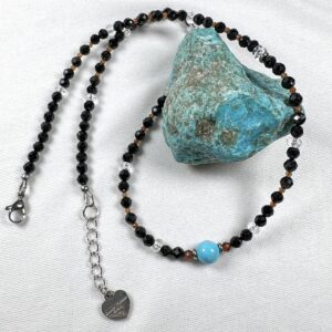 Turquoise with Black Tourmaline
