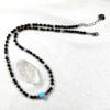 Faceted Black Tourmaline Holds The Turquoise And More Necklace