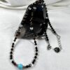Faceted Black Tourmaline Holds The Turquoise And More Necklace