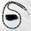 Faceted Black Tourmaline Holds The Turquoise And More Necklace