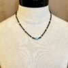 Faceted Black Tourmaline Holds The Turquoise And More Necklace