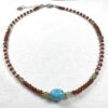 Hessonite Garnet Loves Turquoise Necklace