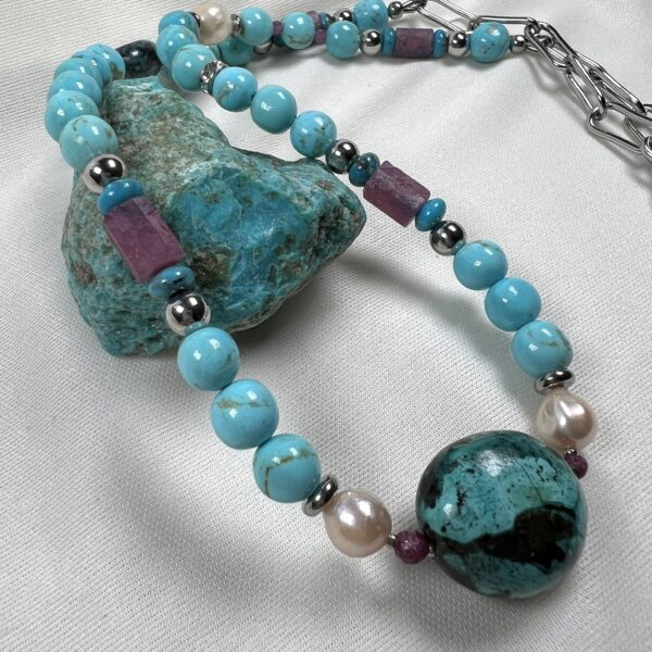 Turquoise My Rubies Statement Necklace