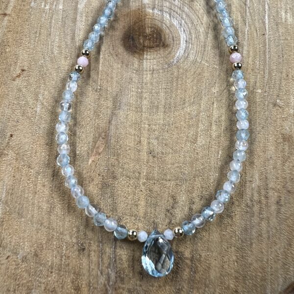 IMG_6983 Perfect Sky Blue Topaz Briolette Necklace